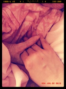 nana holding amber's hand 💜